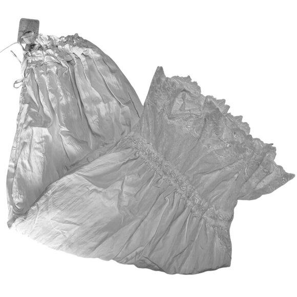 Free People Forever Young Sleep Capri Pants Ivory Lace Trim XS New With Tags - Picture 10 of 16